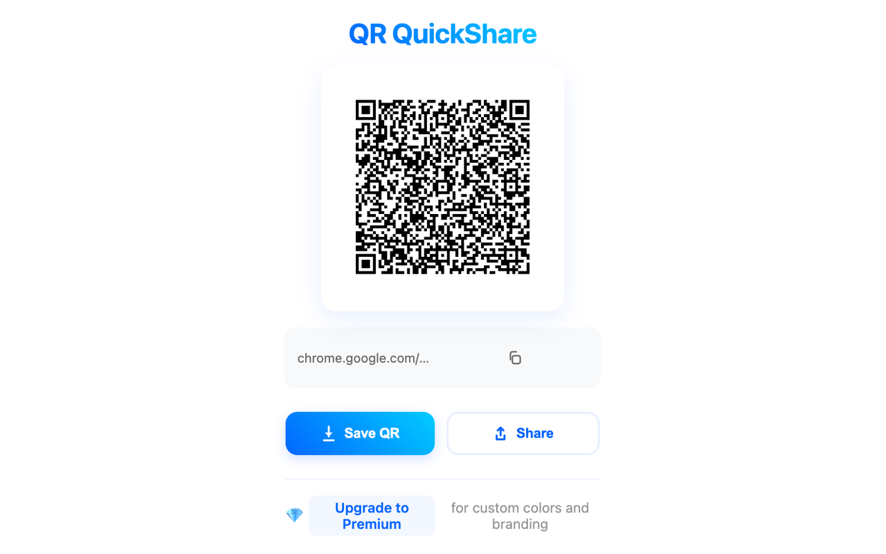 QR QuickShare | Chrome Extension